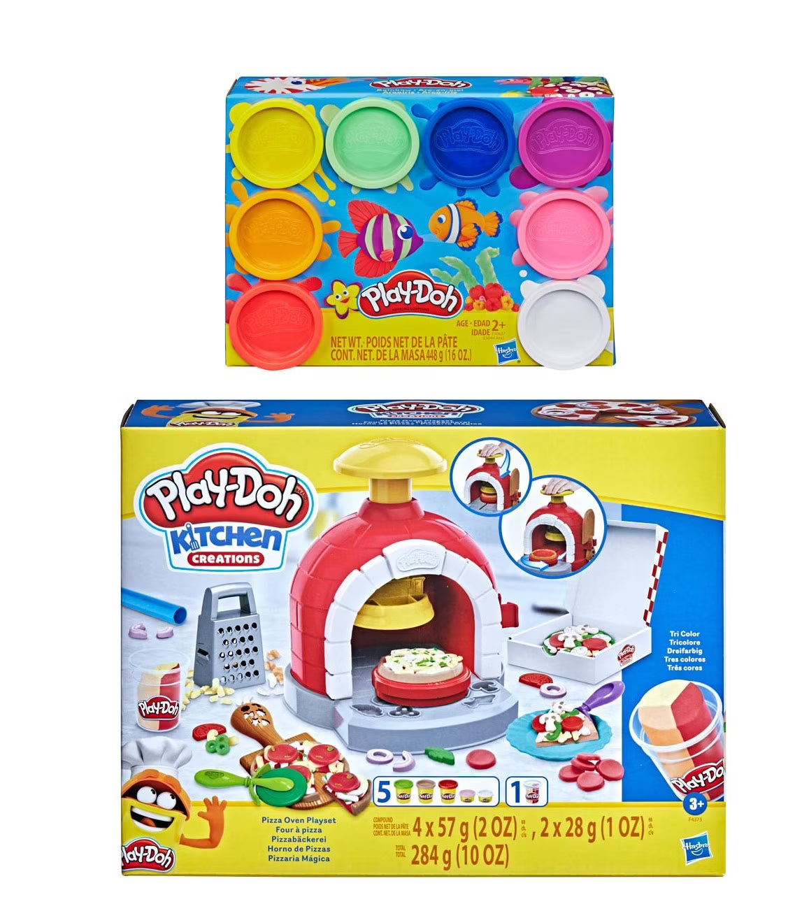 Play Doh Pizza Oven Playset with 8 Pack Rainbow Compound N87057