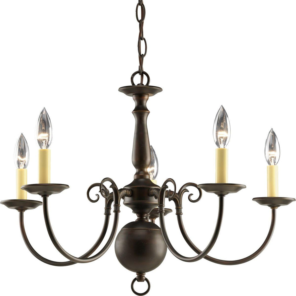 5-Light Polished Brass Chandelier D854099