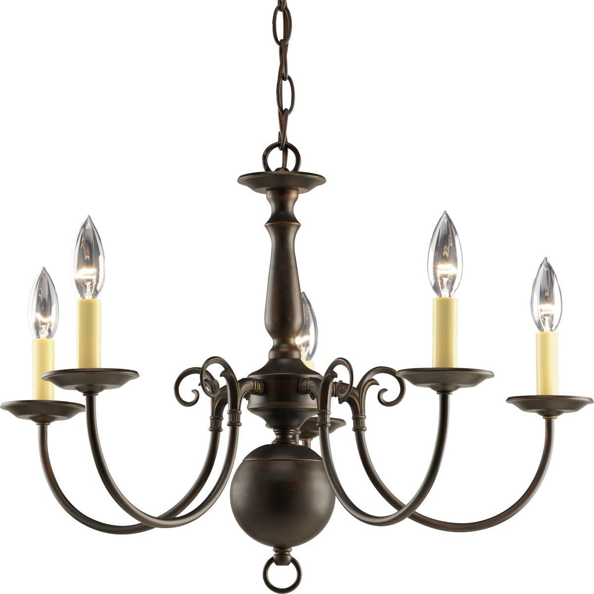 5-Light Polished Brass Chandelier D854099