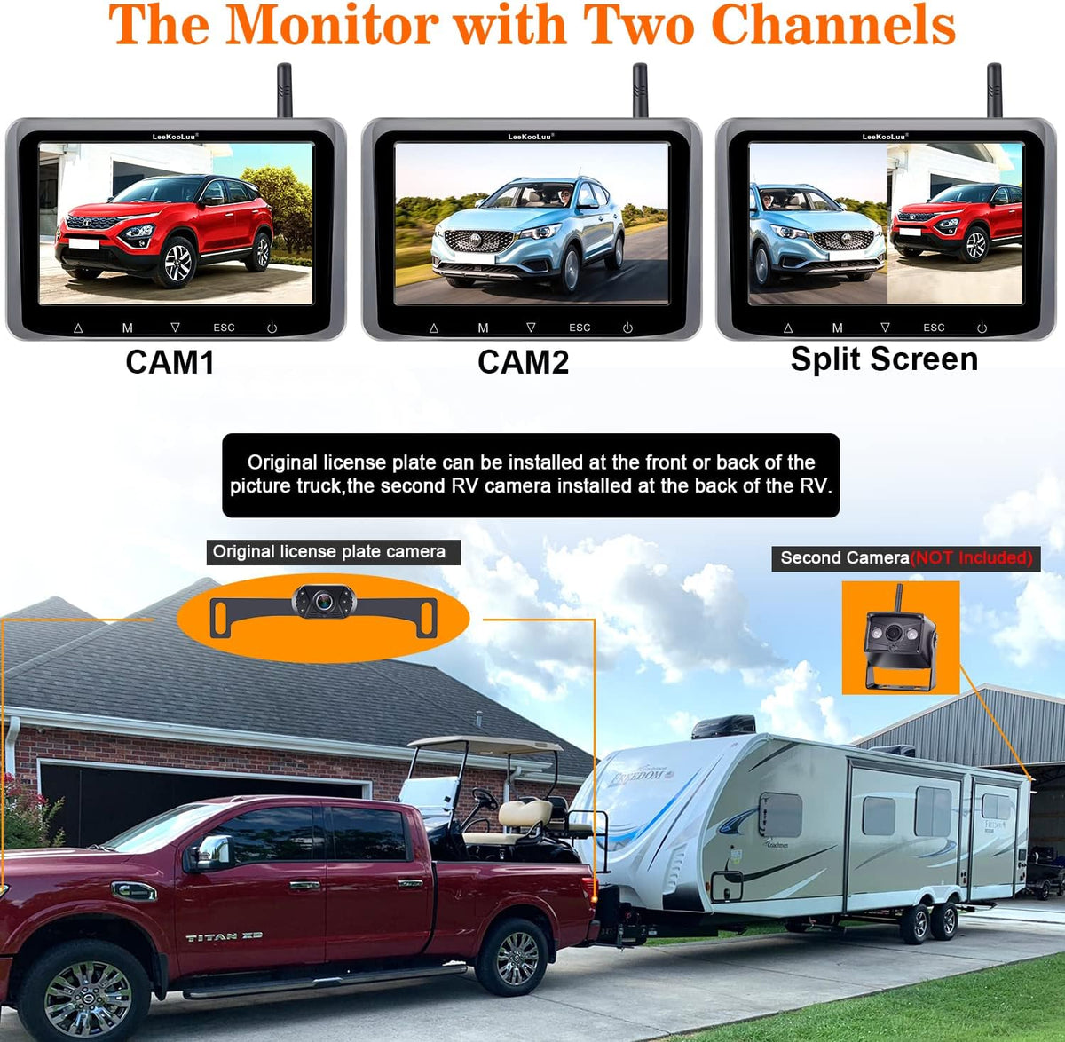 Wireless Backup Camera with 5 Inch Touch Screen V23849