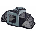 Grey Metal Framed Soft-Folding Dog Crate I7700