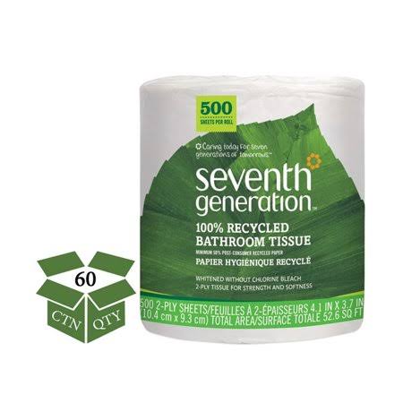 100% Recycled Bathroom Tissue 2-Ply White 500 Sheets Jumbo Roll 60 Carton F8554