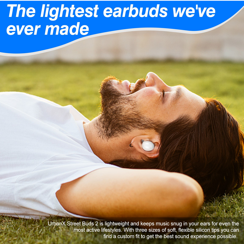 White Truly Wireless Bluetooth Headphones with Noise Isolation J25507