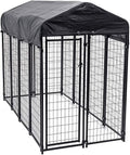 8ft x 4ft x 6ft Welded Wire Dog Kennel Playpen with Cover N94511