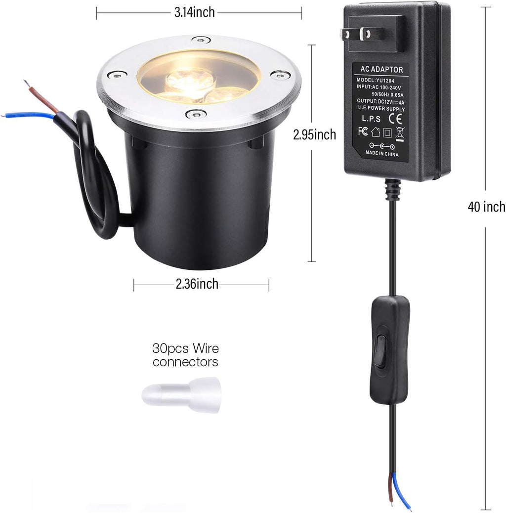 6 Pack 6W Warm White LED Landscape Lights C712