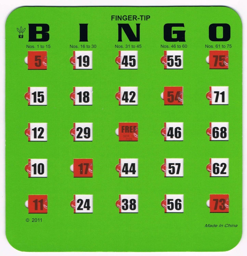 50 Green Bingo Cards O450163
