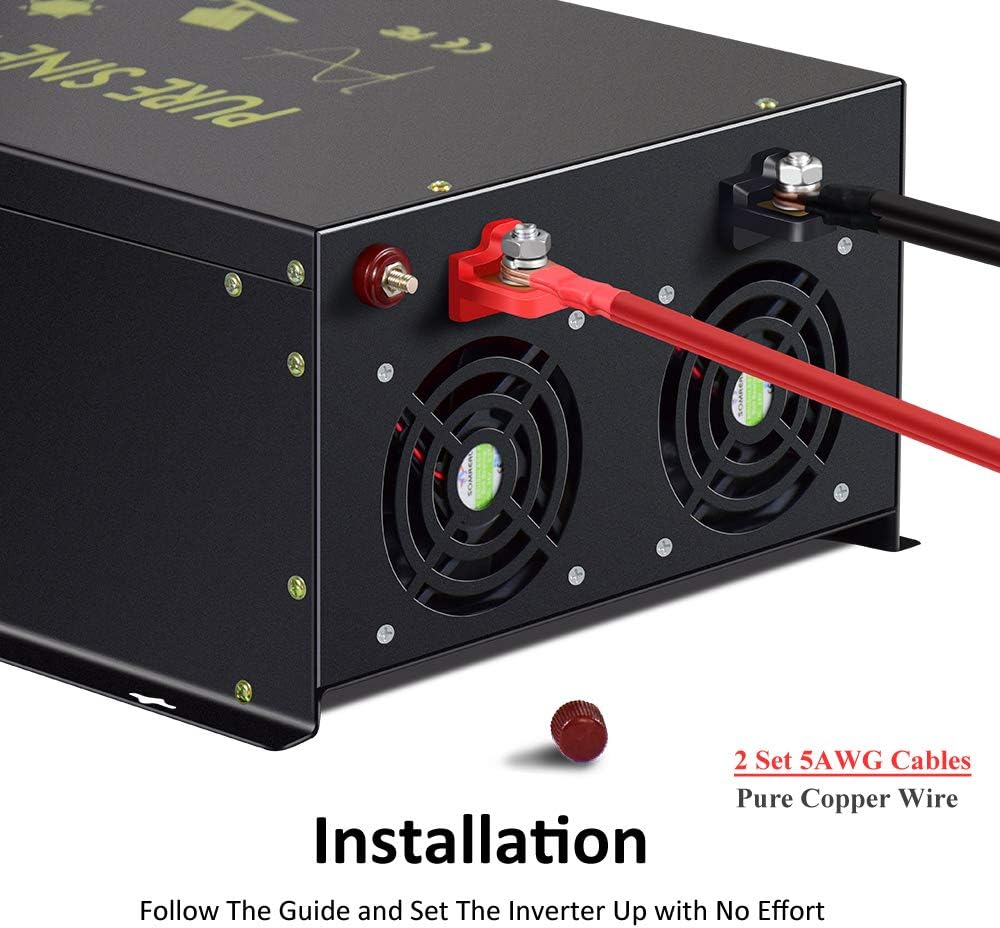 Pure Sine Wave Inverter 8000 Watt 24V DC to 120V AC E6577