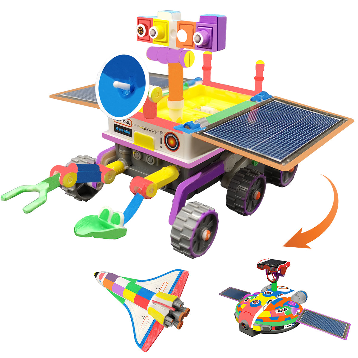 3 In 1 Solar Robot Kit with Paints and Paintbrush DIY Science Experiments Toy S782140