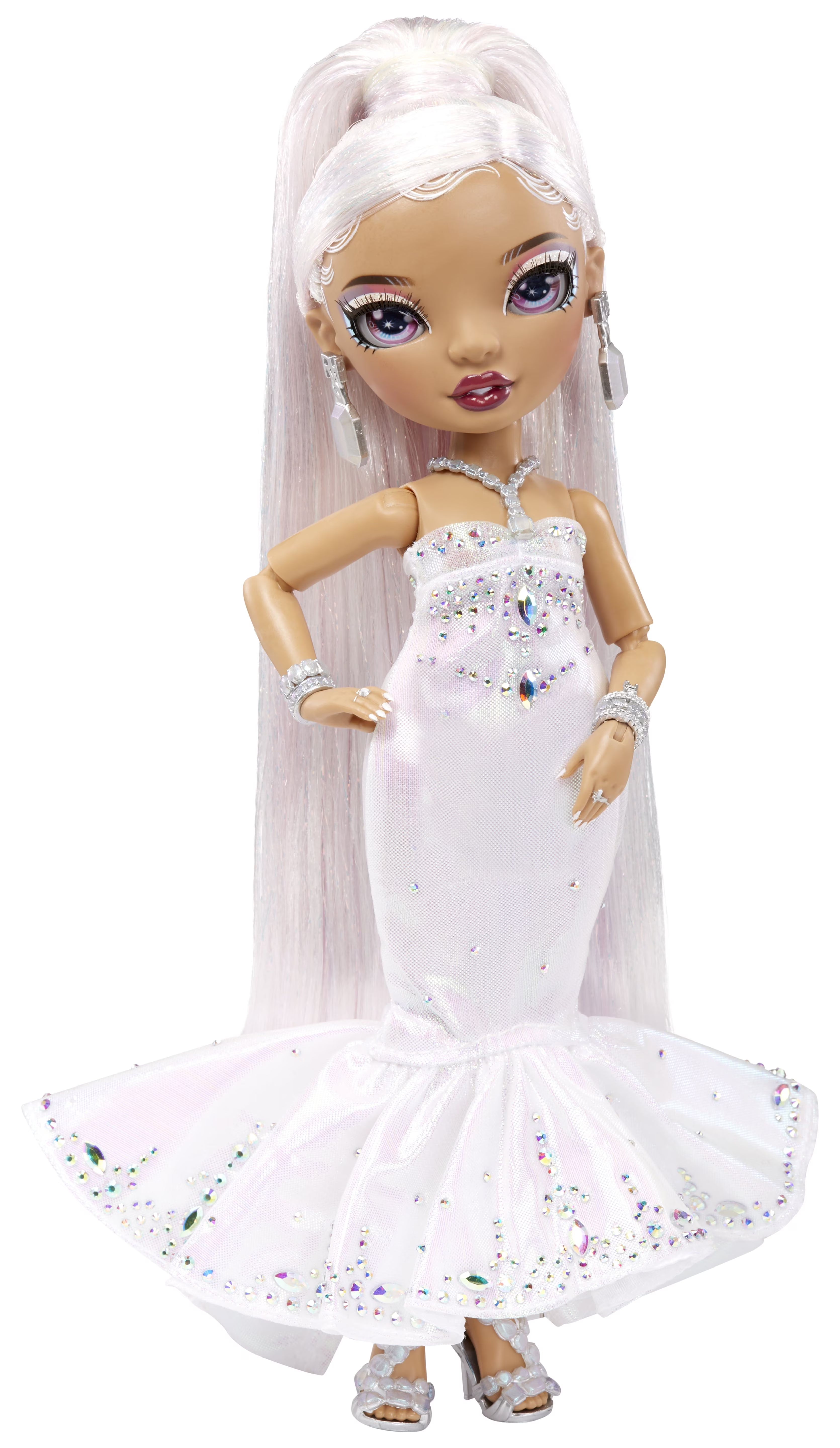 Rainbow High Collector Doll with Multicolor Hair in Iridescent Gown V53608