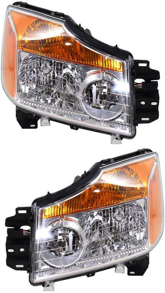 Headlight Assembly Pair for Nissan Titan Halogen C726