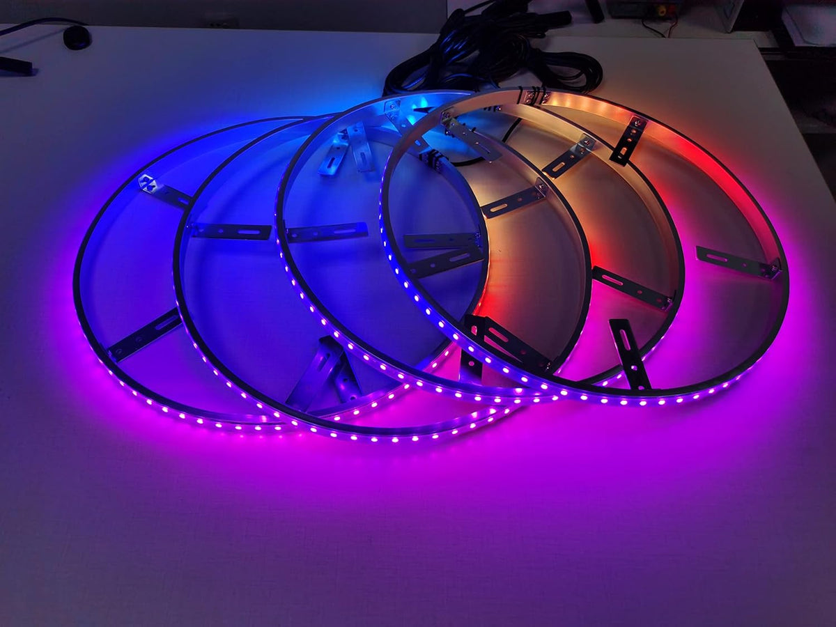 4PCS 17” Waterproof LED Wheel Rim Lights with App Control G260