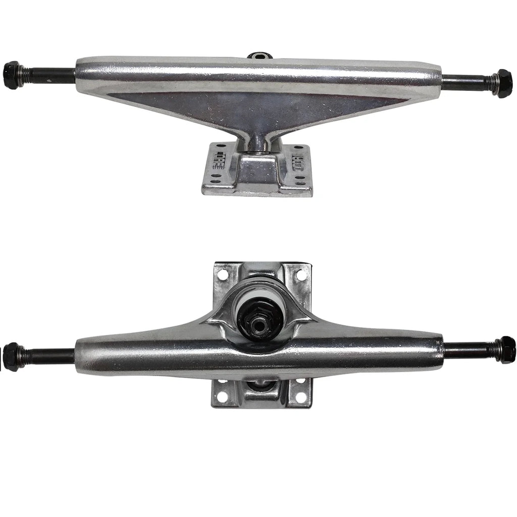 Black 30" Complete Skateboard with Hollow Silver Trucks and 58mm White Wheels T4122