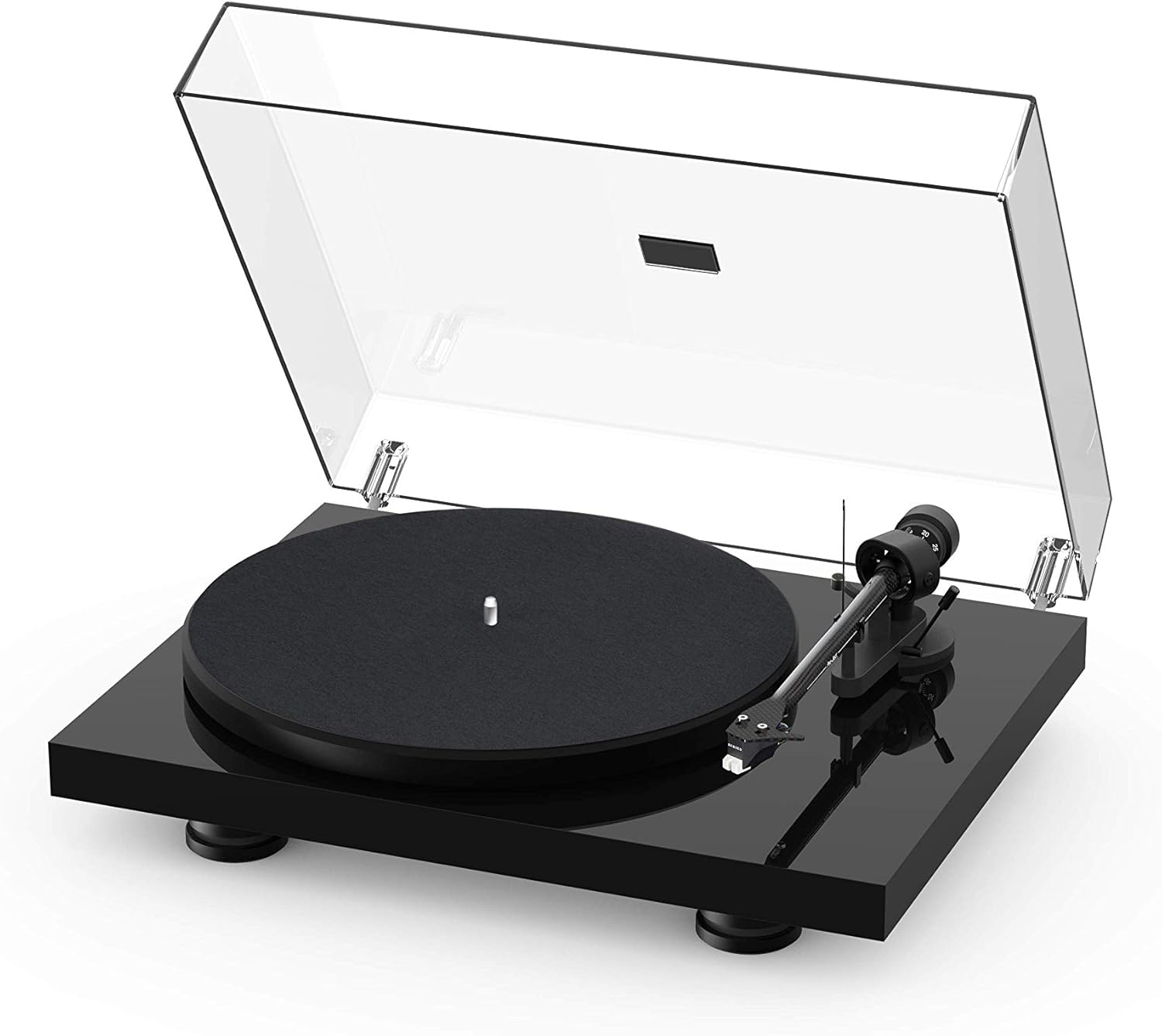 Satin Steel Blue Turntable with Carbon Fiber Tonearm H16320