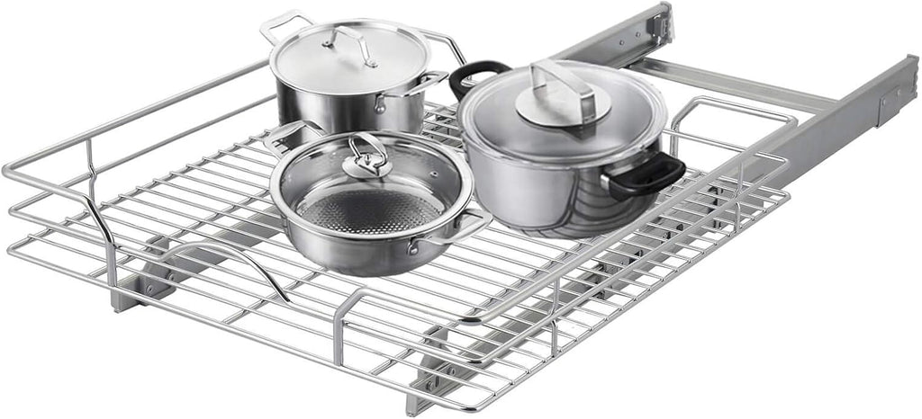 2 Tier Chrome Slide Out Cabinet Organizer Y7874