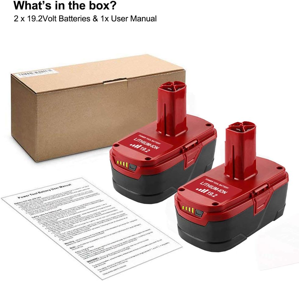 6.0Ah 19.2 Volt Lithium Battery 2Pack Z9102