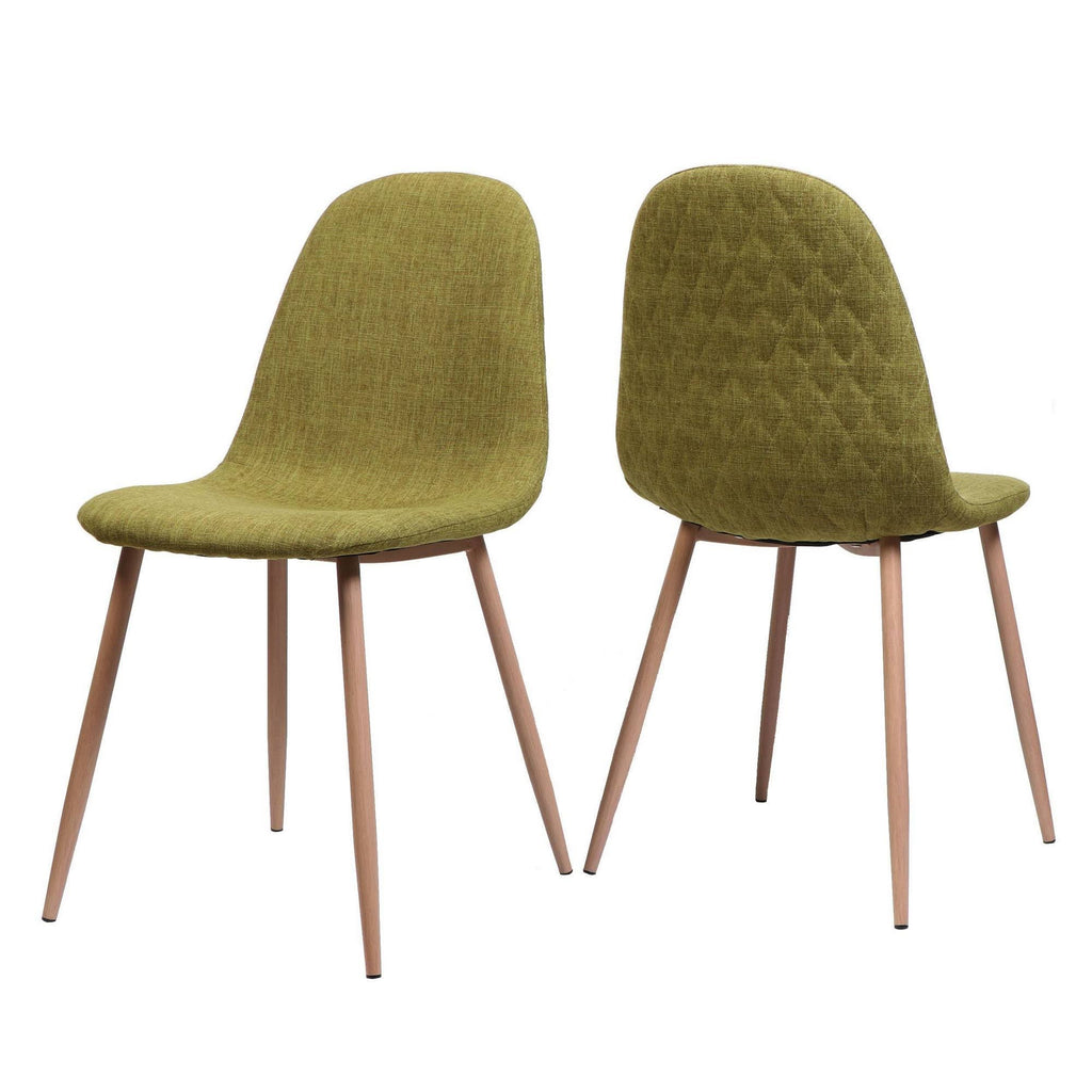 Green Fabric Dining Chair Set of 2 M79282