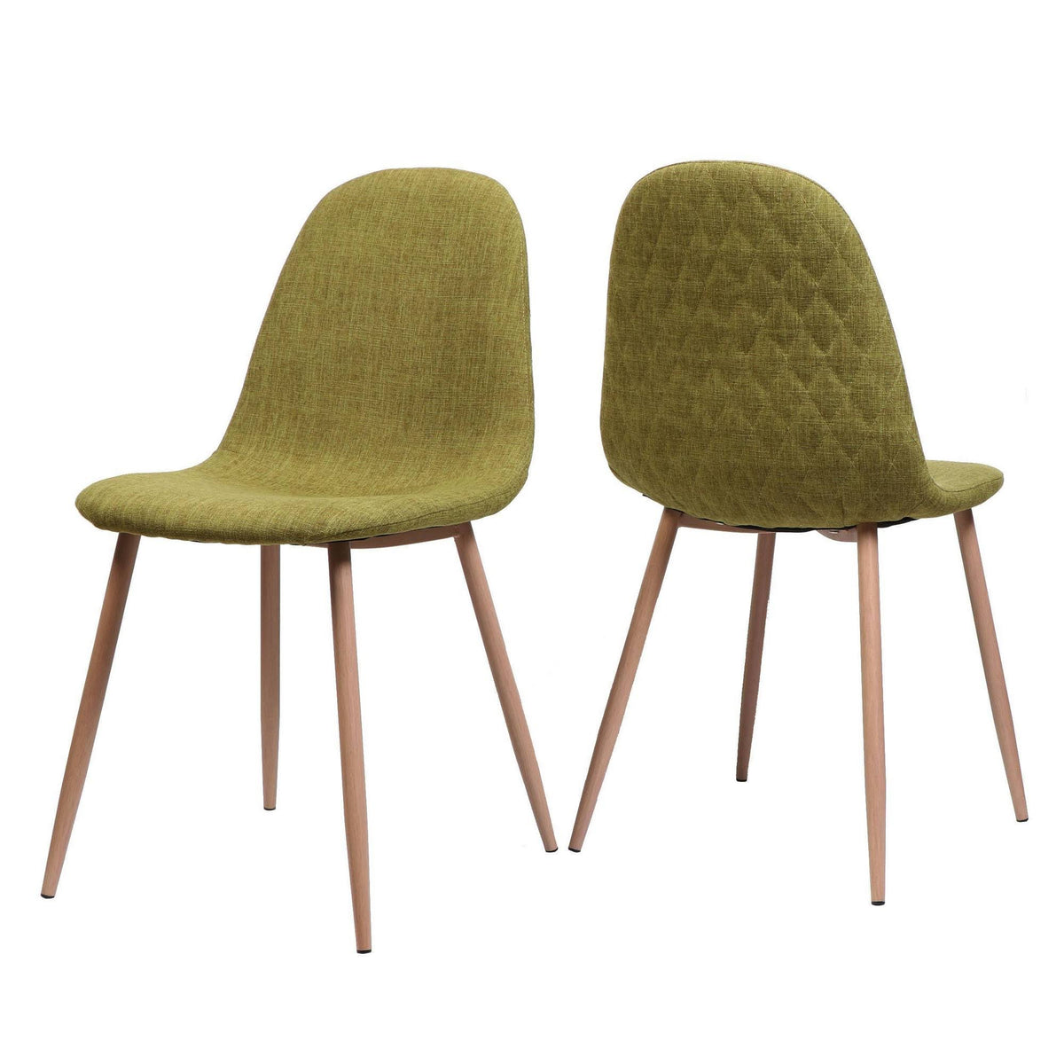 Green Fabric Dining Chair Set of 2 M79282