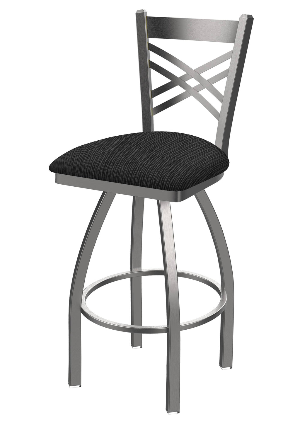 30x22 Stainless Swivel Stool with Truffle Seat W7458