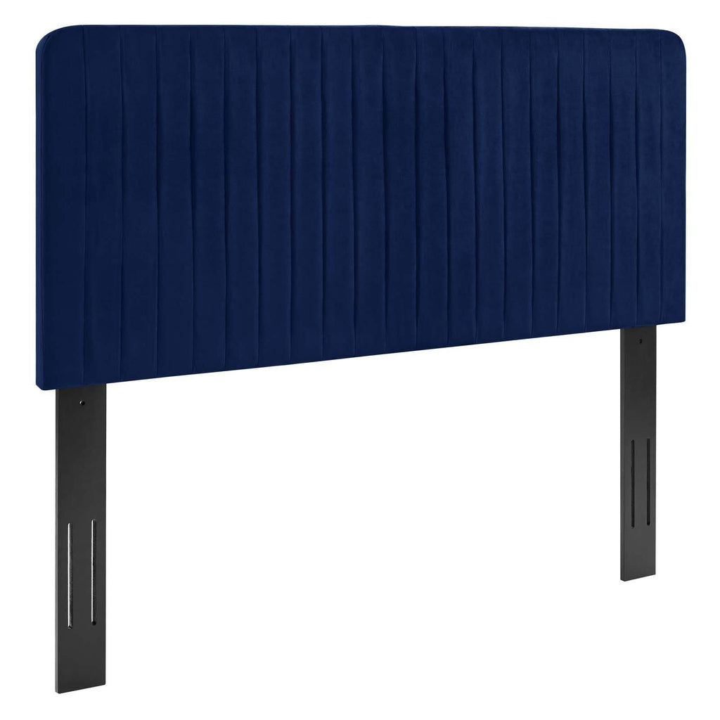 Navy Performance Velvet King/California King Headboard I3034