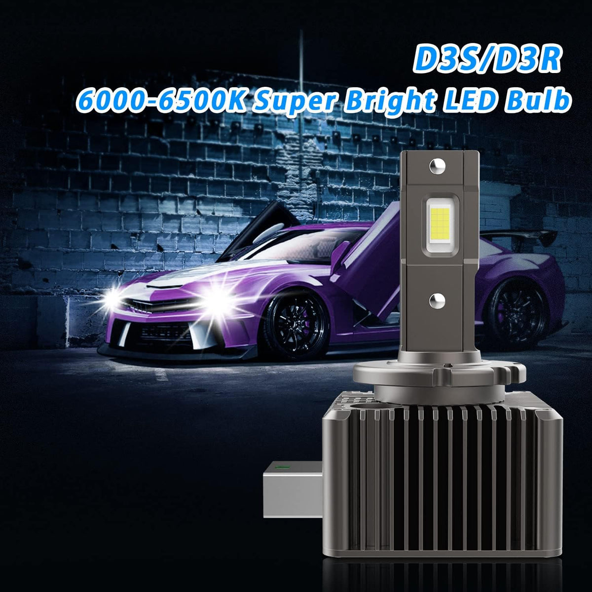 D3S D3R LED Headlights 70W 10000LM 6000K Conversion Kit, 1 Pair Pack of 2 B257701