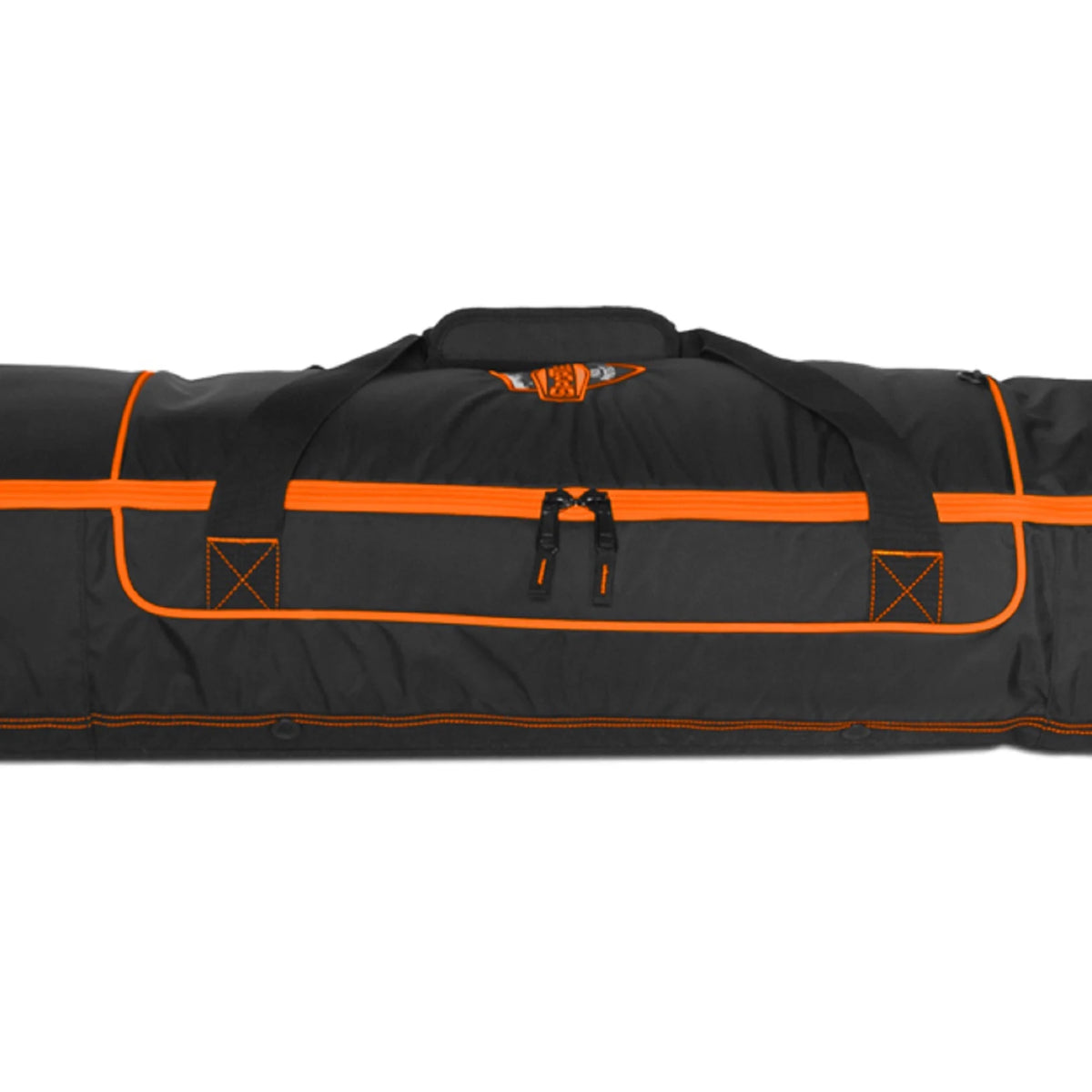 Wheeled Padded Ski Bag, Black/Orange C503