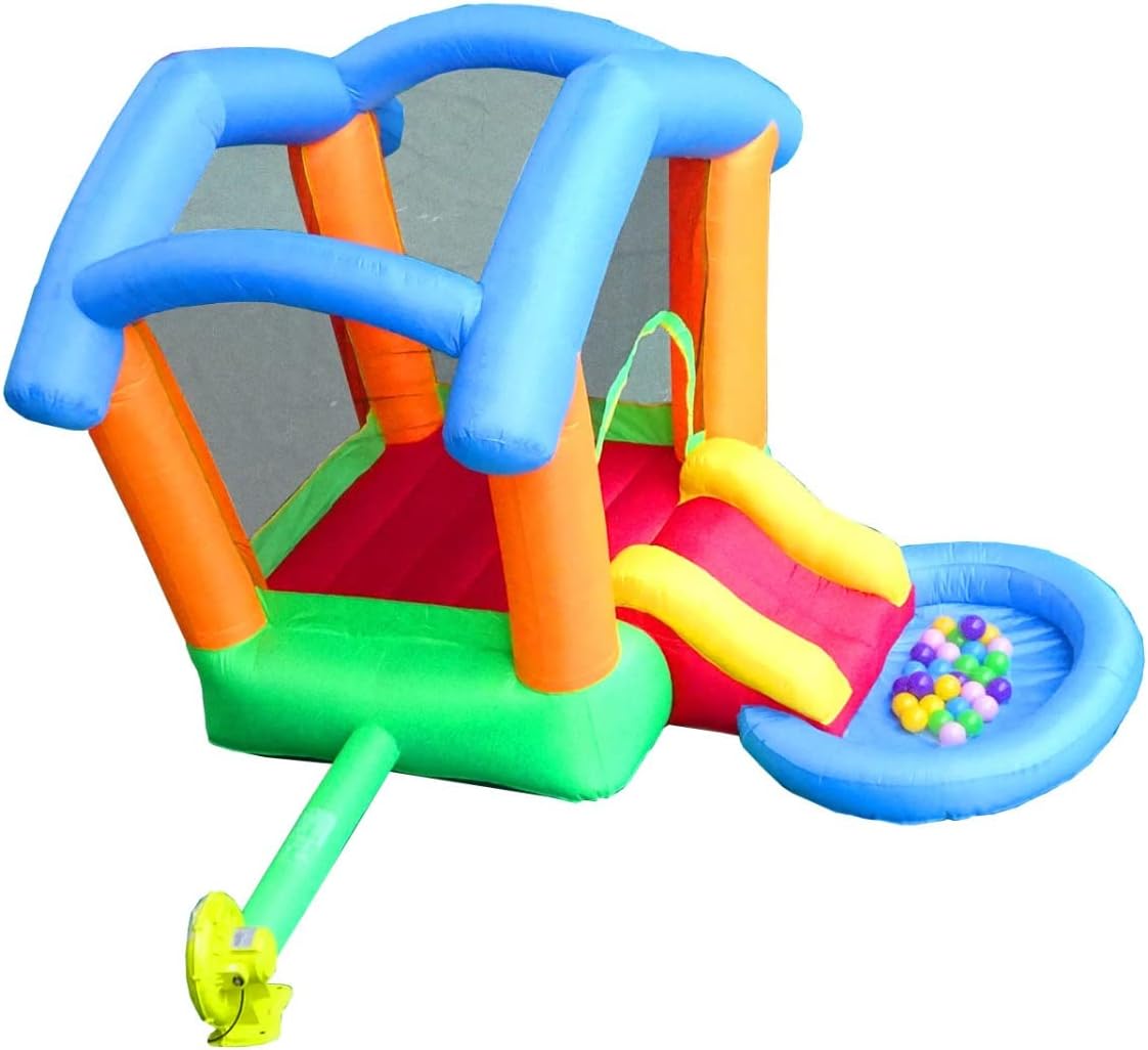 Inflatable Bounce House with Slide, 8.5' x 4.9' Play Area, 6.75' Tall H199475