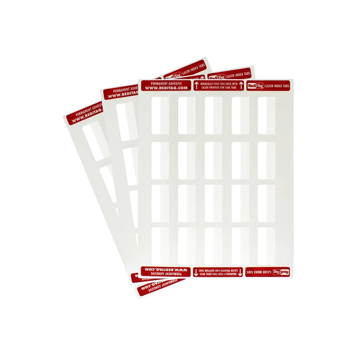 Laser Printable Index Tabs, 1/5-Cut, White, 2" Wide, 300/Pack U575