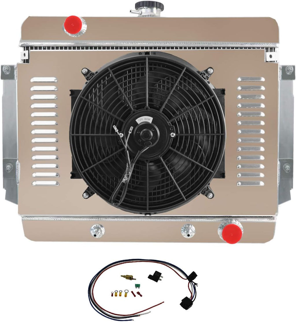 3 Rows Aluminum Radiator Fan Relay Switch for Chevy V8 B9922
