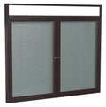 2-Door Bronze Vinyl Bulletin Board A12058
