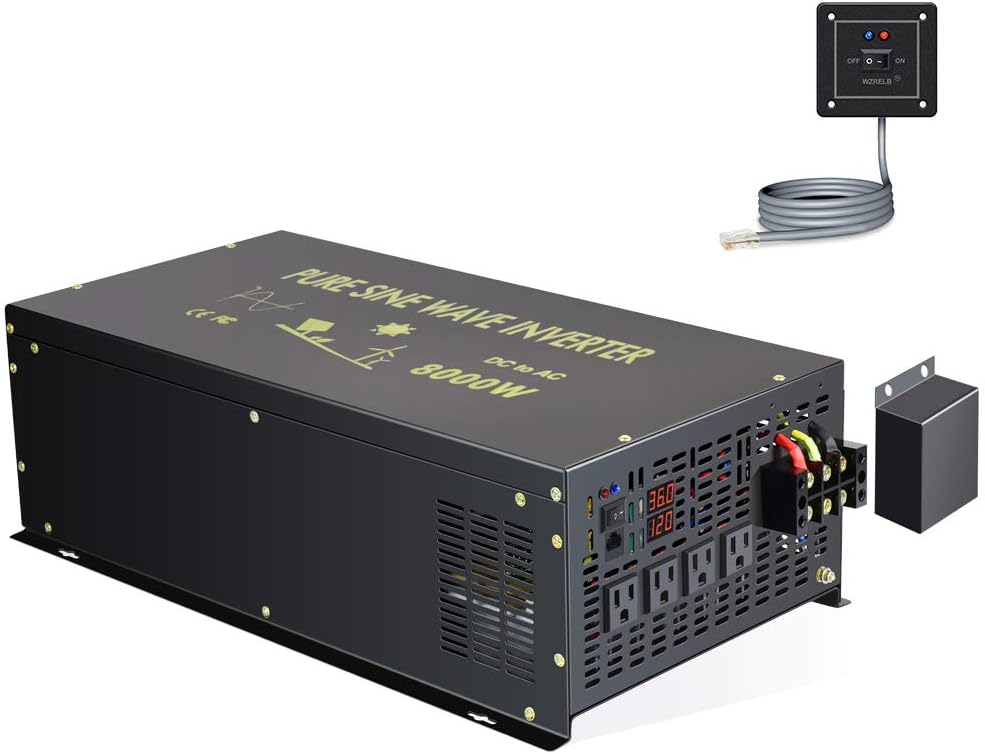 Pure Sine Wave Inverter 8000 Watt 24V DC to 120V AC E6577