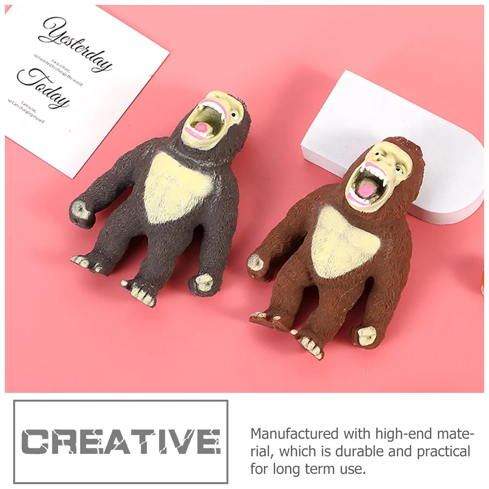 3 PCS Stretchy Toy Animal Gorilla Stress Elastic B313739