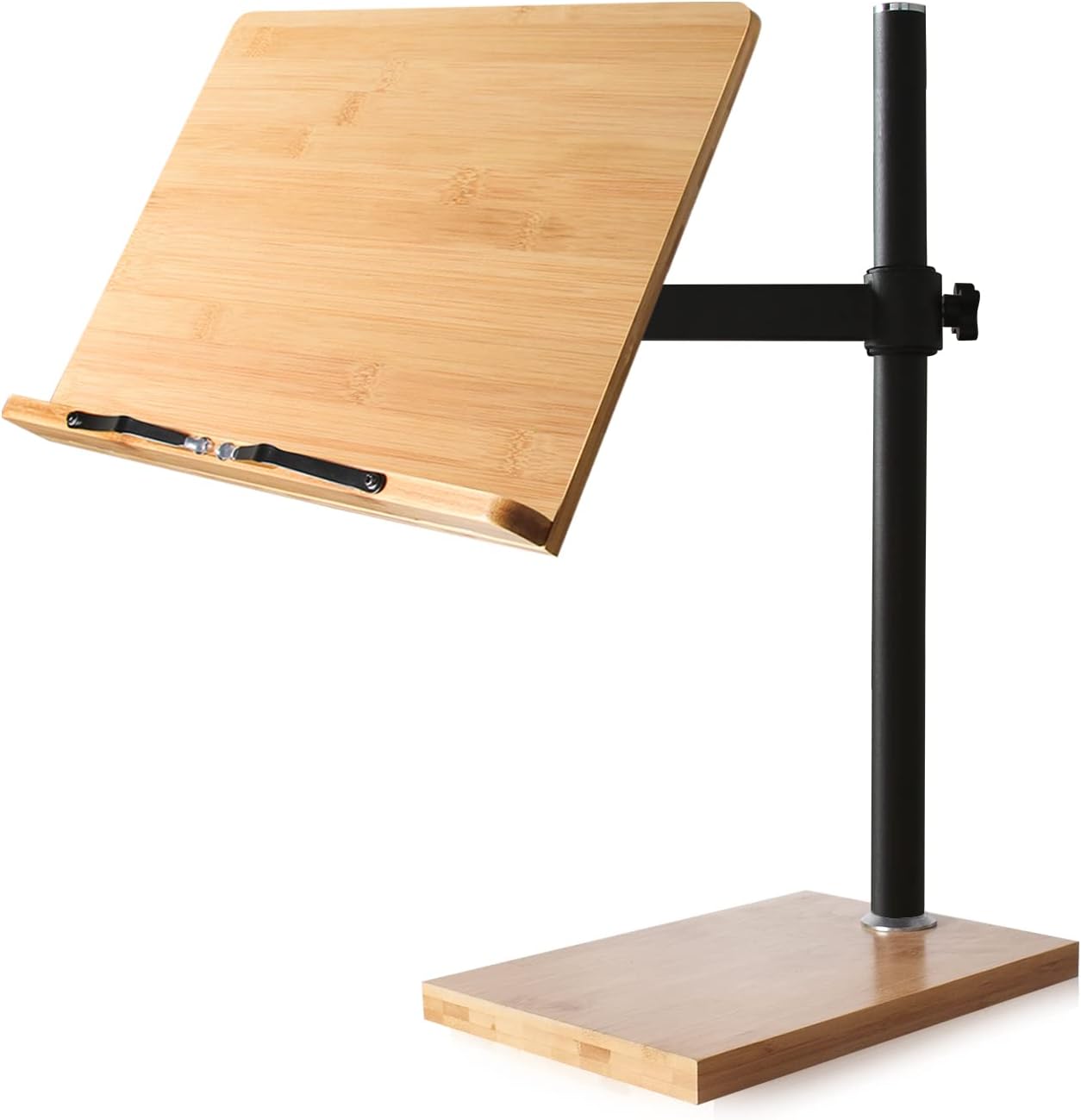 Large Bamboo Wood Book Stand Cookbook Holder, Pack of 2 D20563