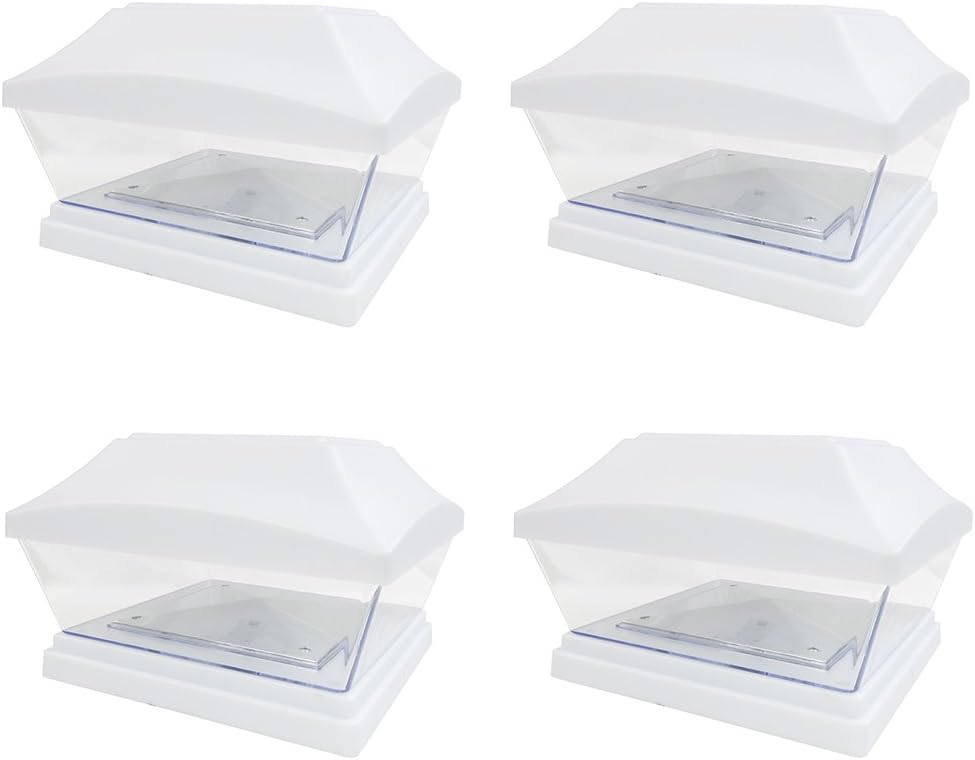 Brown 4 Pack Solar LED Post Cap Light B485