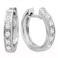 Round Lab Grown White Diamond Hoop Earring in 925 Sterling Silver E838530