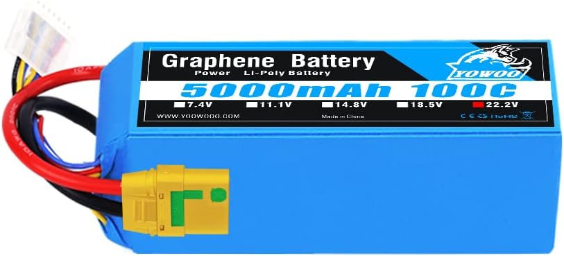 4S Graphene Lipo Battery 14.8V 5000mAh 100C EC5 Plug Q845