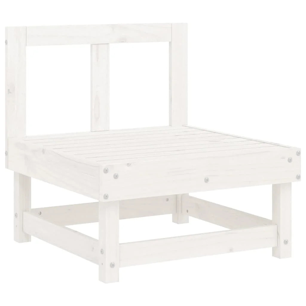 White Solid Wood Pine Sofa with Cushions V7774