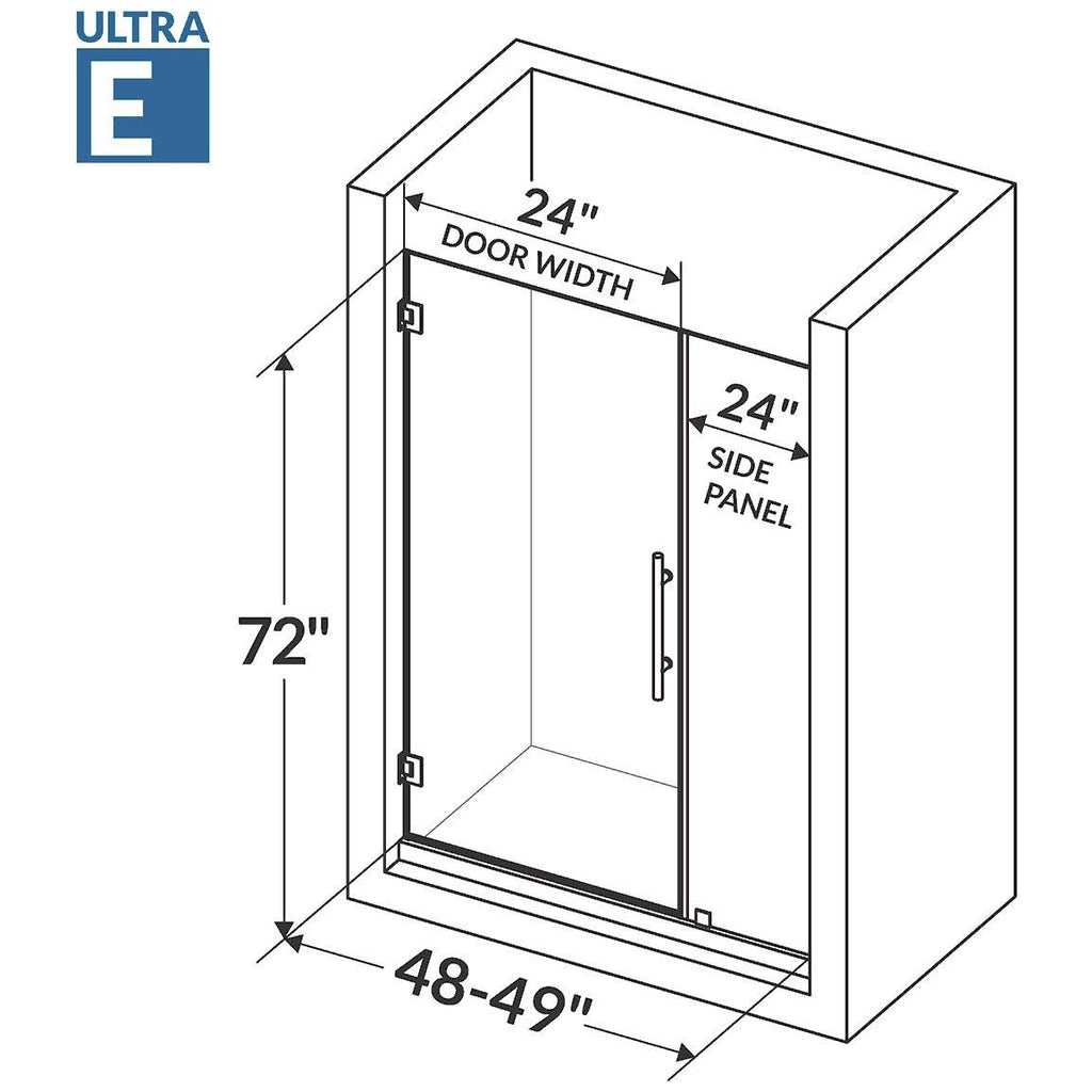 Hinged Shower Door W18896