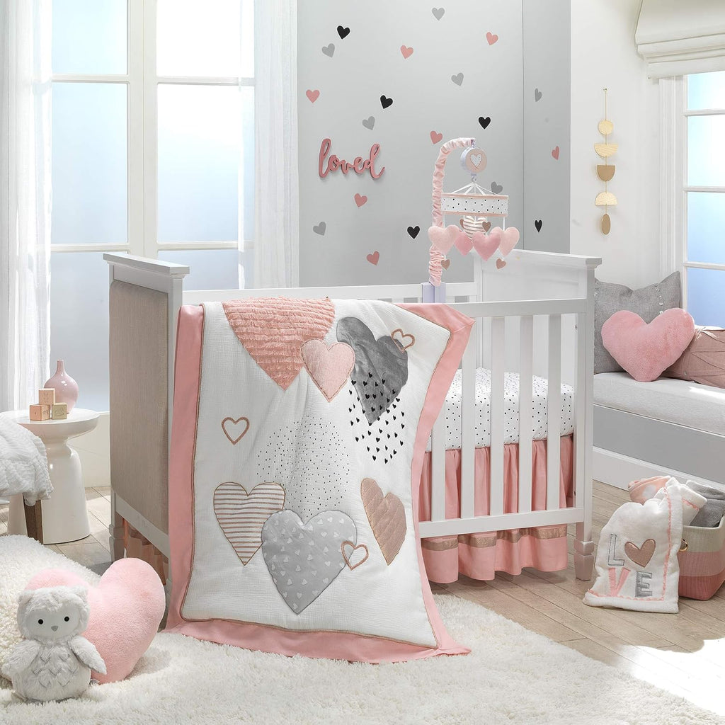 Pink/White Musical Baby Crib Mobile E8036