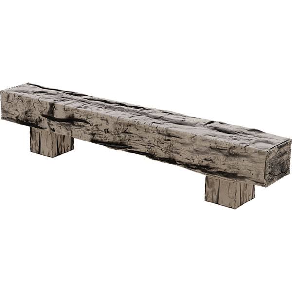 Burnished Pine Faux Wood Fireplace Mantel Kit with Corbels B36713