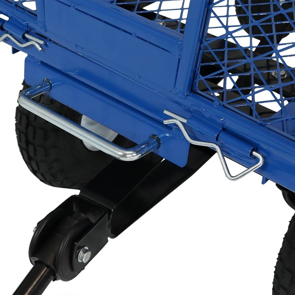 Blue Heavy-Duty Steel Utility Garden Cart with Liner D610
