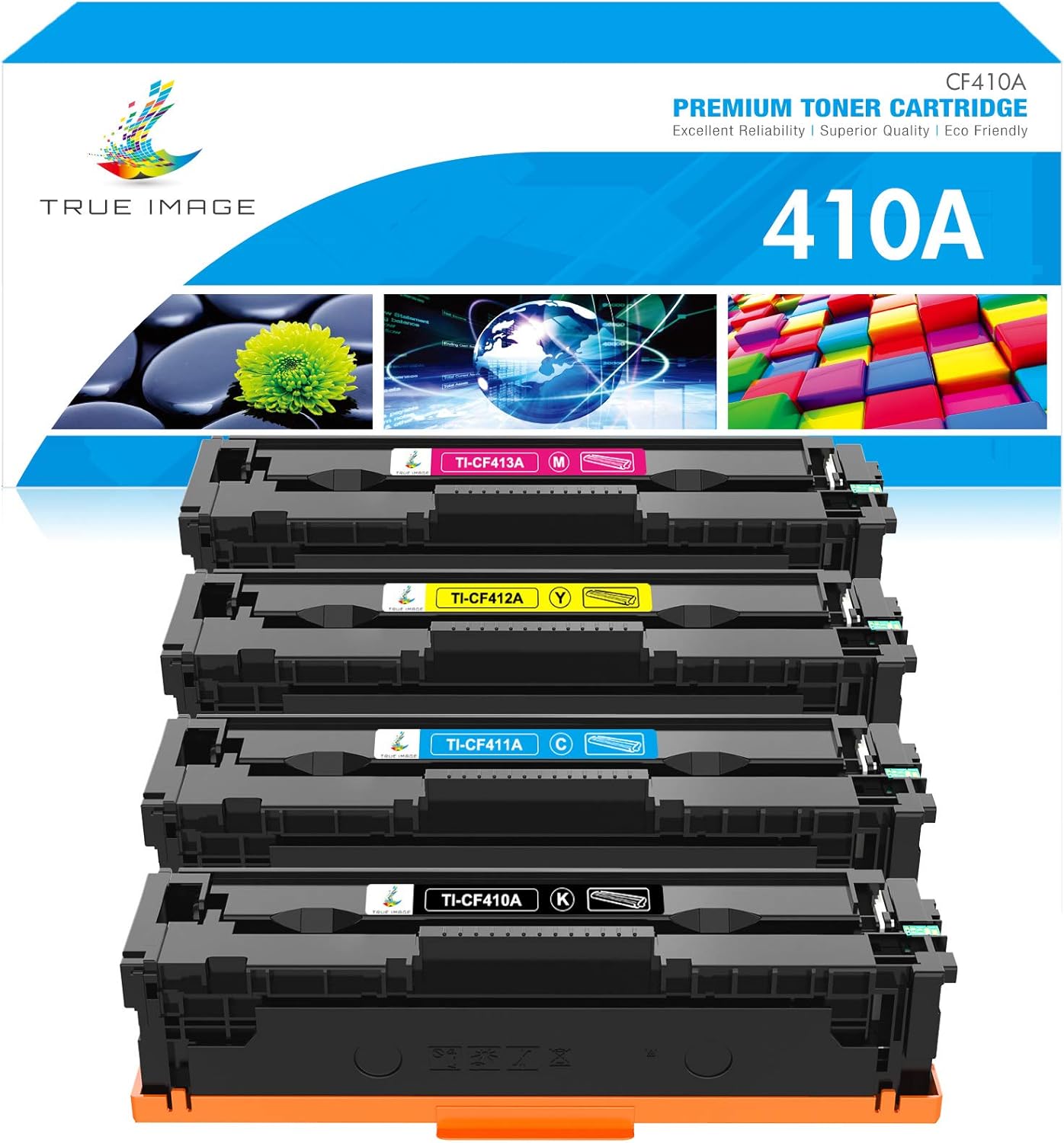 Compatible Toner Cartridge 4-Pack (Black Cyan Yellow Magenta) X198