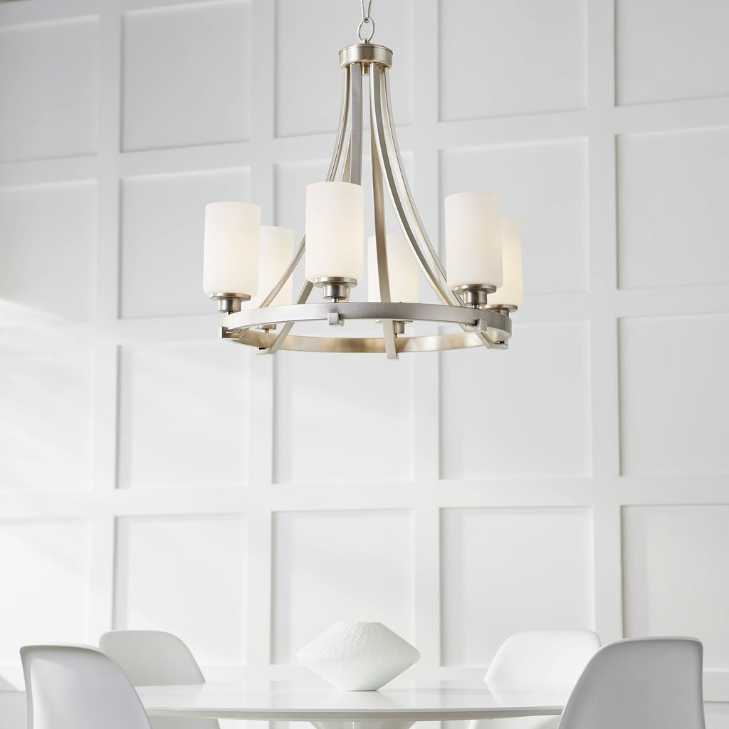 6 Light Oiled Bronze Chandelier A42305