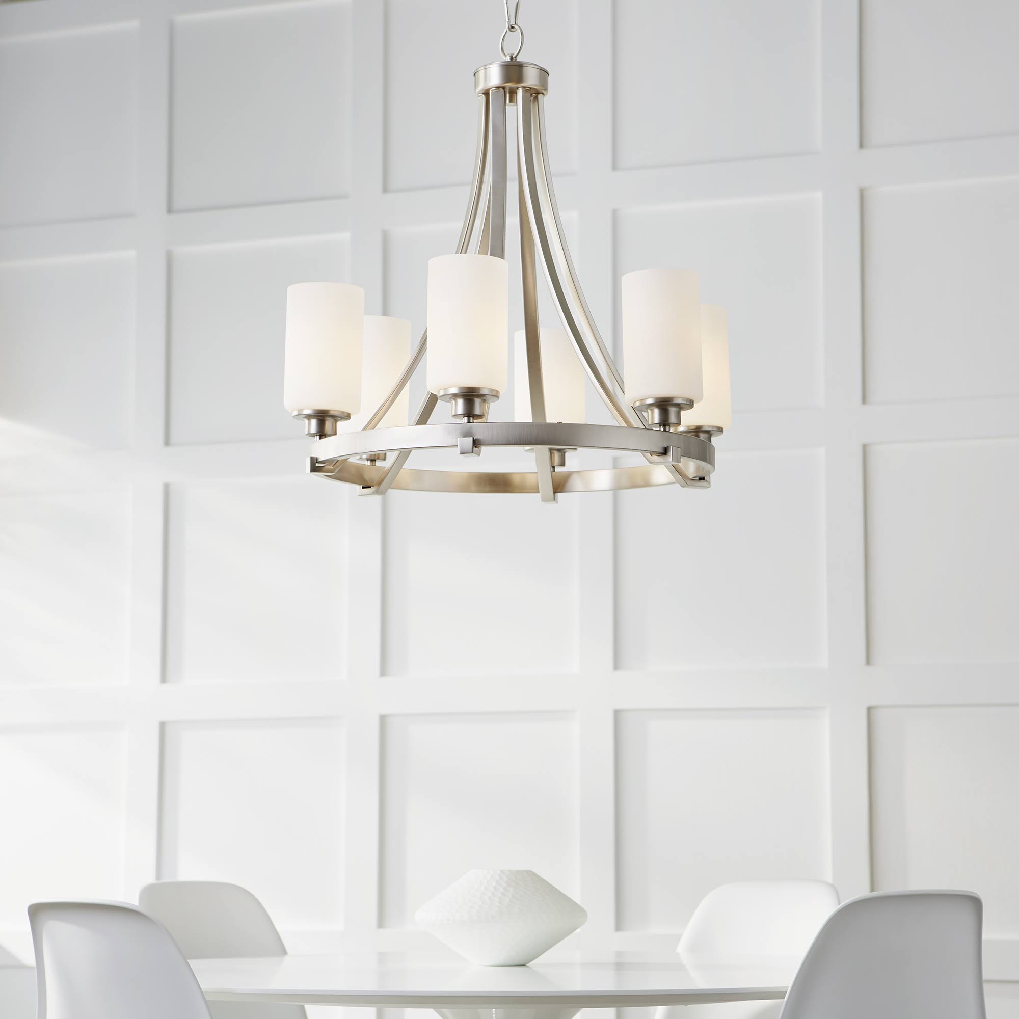 6 Light Oiled Bronze Chandelier A42305