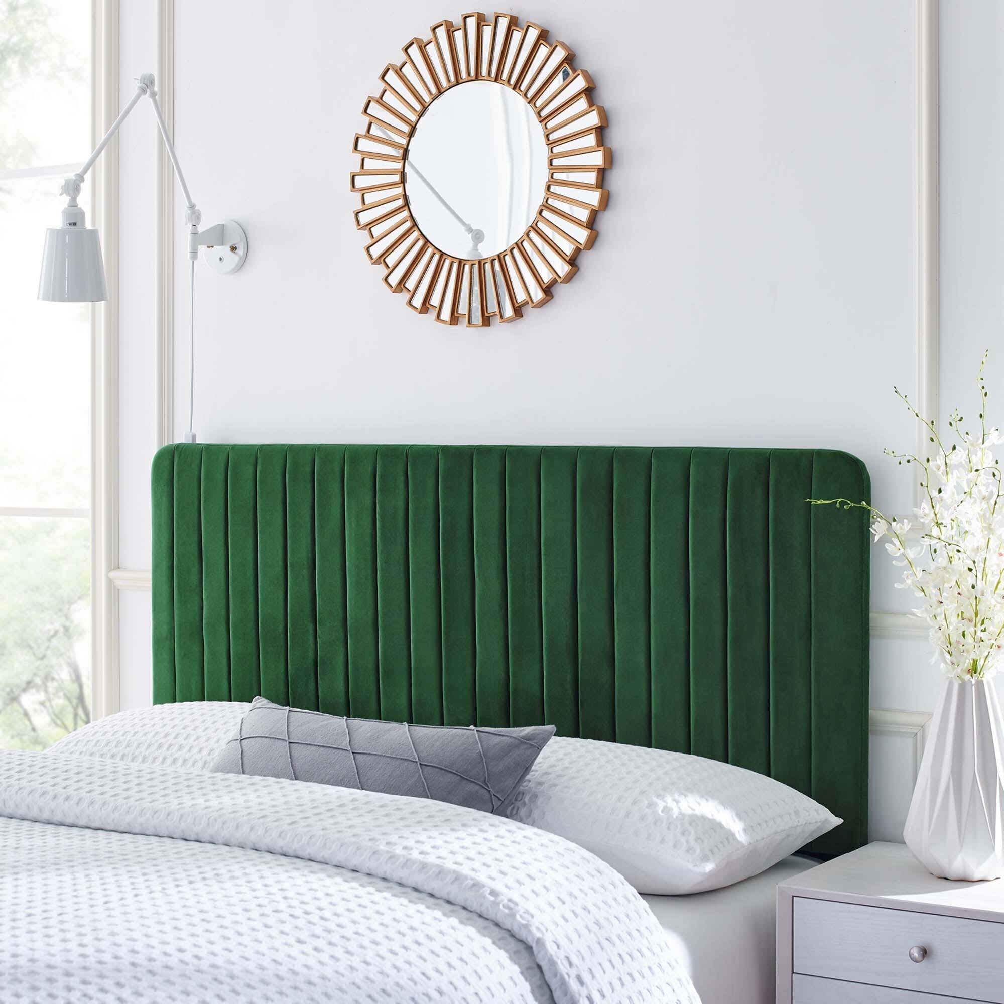 Navy Performance Velvet King/California King Headboard I3034