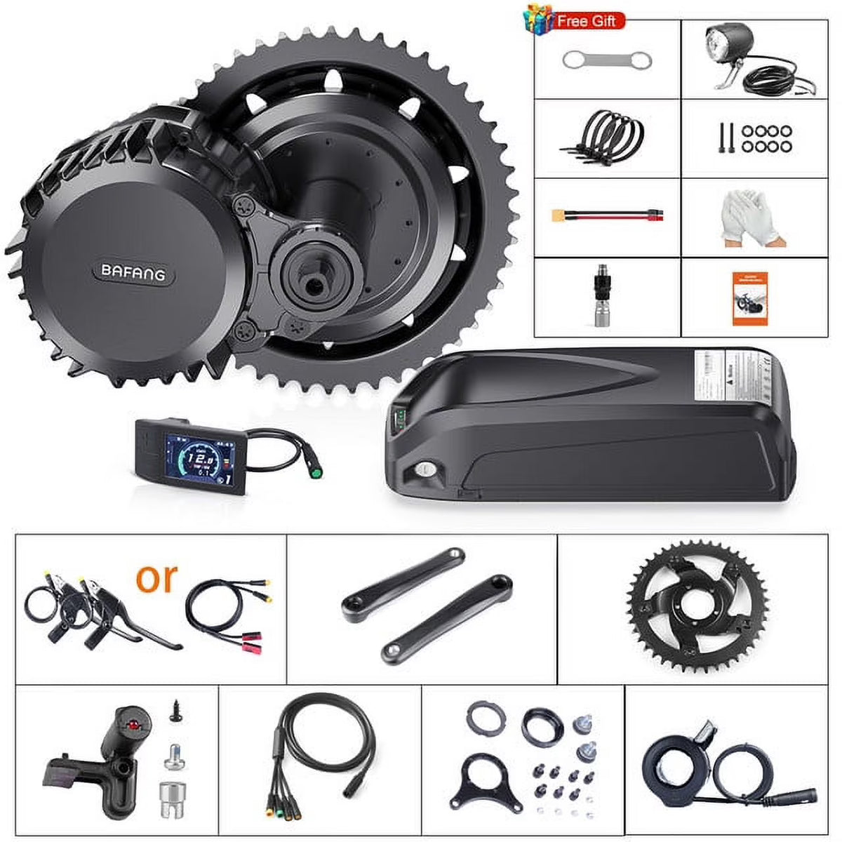 48V 1000W Bafang Mid Motor EBIKE Conversion Kit 68-73mm I24380