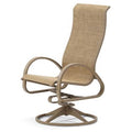 Textured Black Swivel Patio Dining Armchair K956599