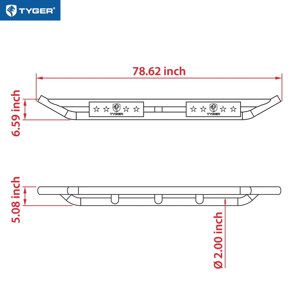 Side Step Rails Running Boards for Chevy Silverado GMC Sierra Double Cab E29552