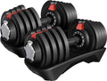 Adjustable Dumbbell Set 40LB/52.5LB/90LB with Anti-Slip Handle D38528