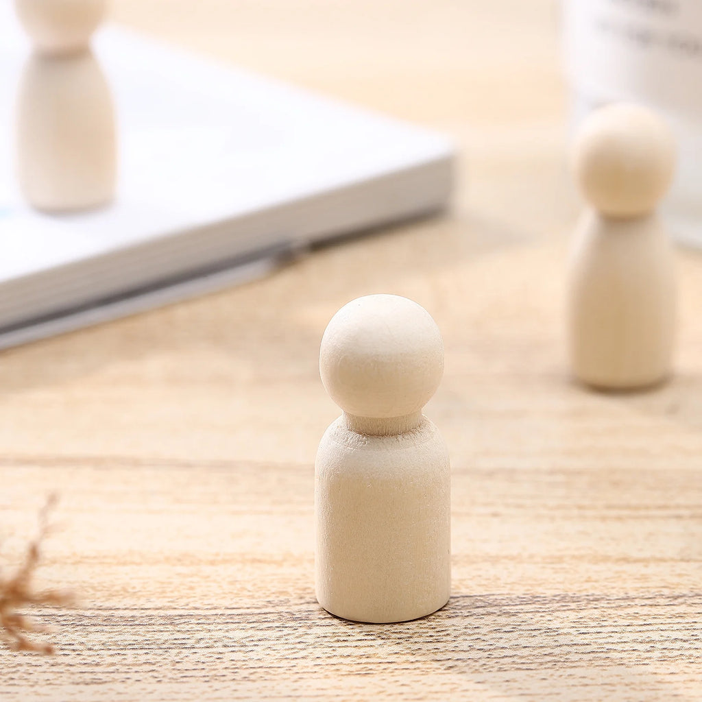 50pcs Unfinished Wooden Peg Dolls S690279
