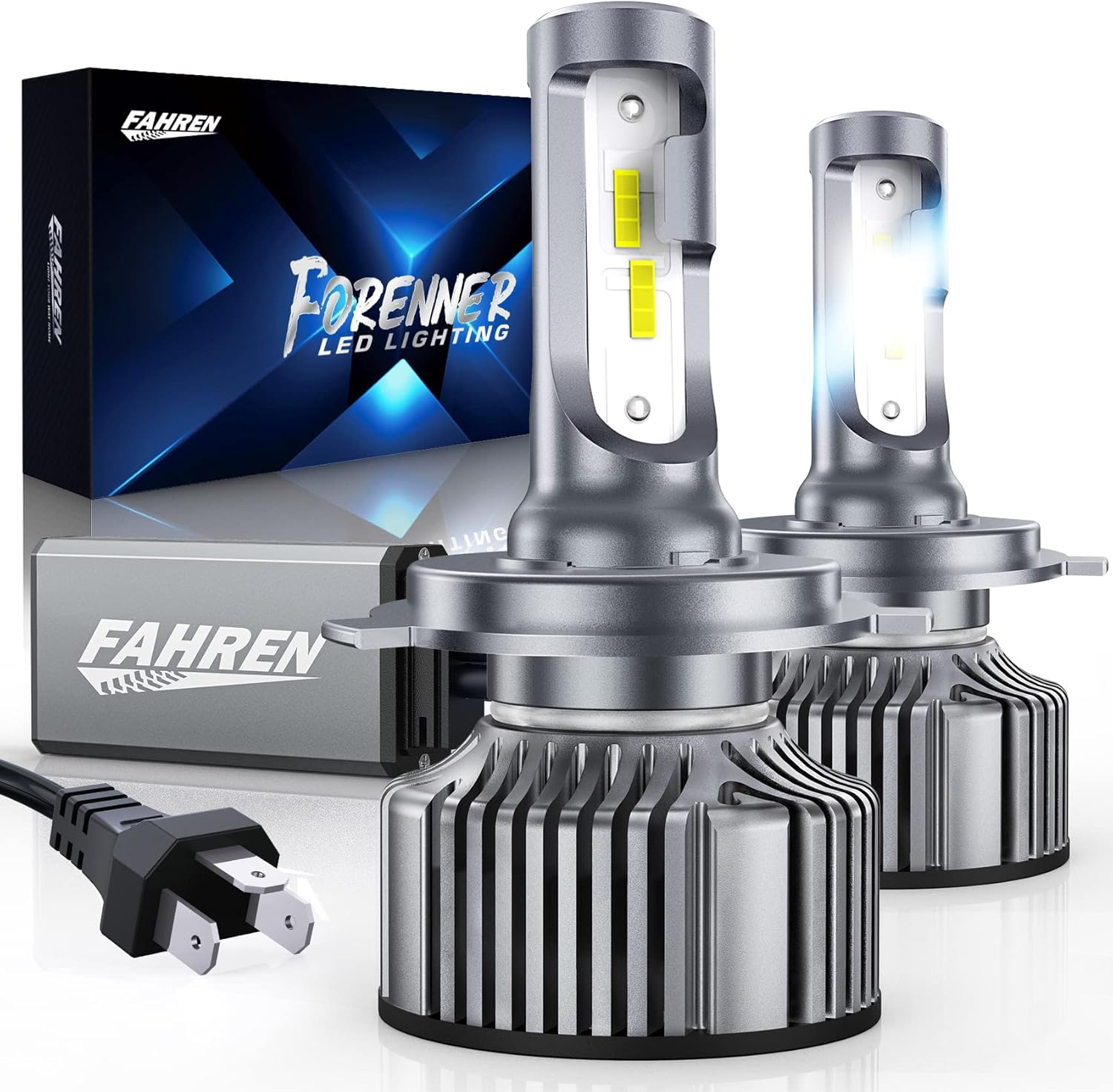H4/9003 LED Headlight Bulbs, 16000LM, 6500K Cool White, Pack of 2 C979